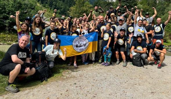 Group photo in the mountains